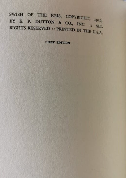 SWISH OF THE KRIS: THE STORY OF THE MOROS by Vic Hurley